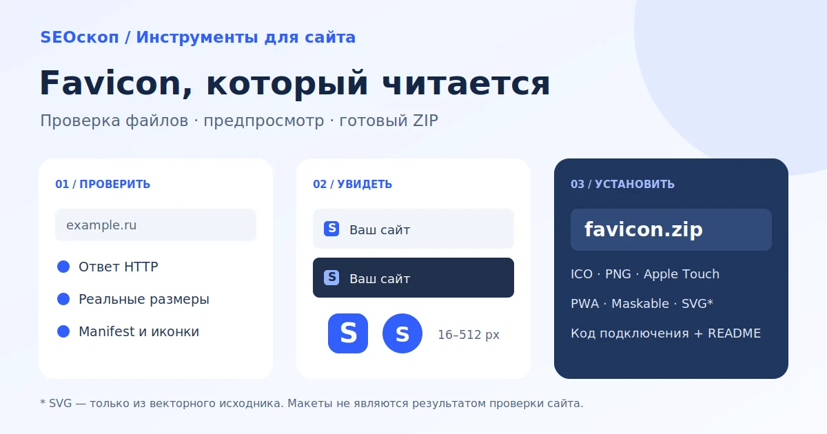 Форматы favicon, размеры и установка на сайт